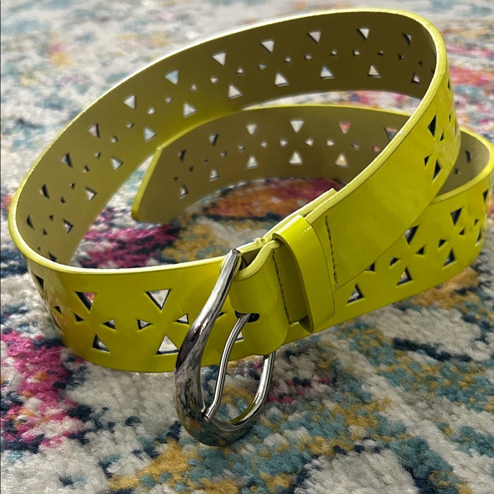 Neon Yellow Cutout Belt
